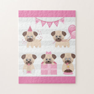 Pug Birthday Pack Puzzle