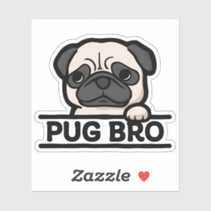 PUG BRO – Lustiges und süßes Pug-Liebhaber-Geschen Aufkleber