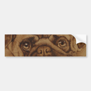 Pug Calcomanía von parachoque Autoaufkleber