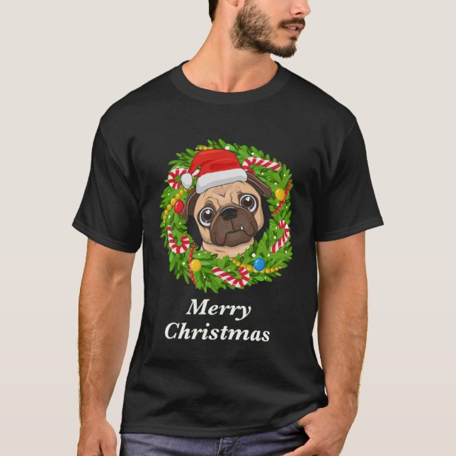 Pug Christmas  For Dog  Men Women Kids T-Shirt (Vorderseite)