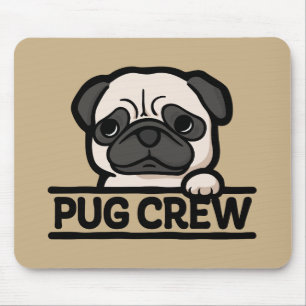 PUG CREW – Lustiges und süßes Pug-Liebhaber-Gesche Mousepad