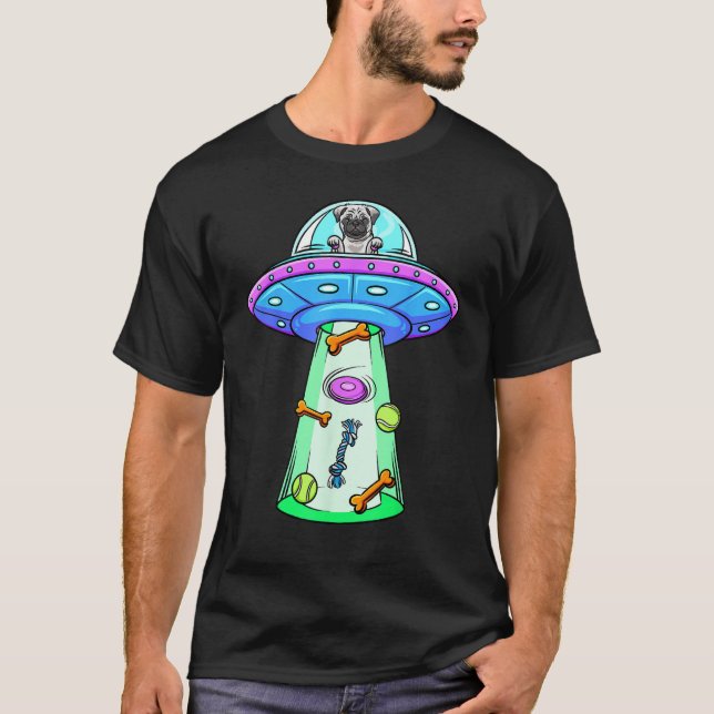 Pug Cute Piug Pug UFO Pug Owner Pug  Pug T-Shirt (Vorderseite)
