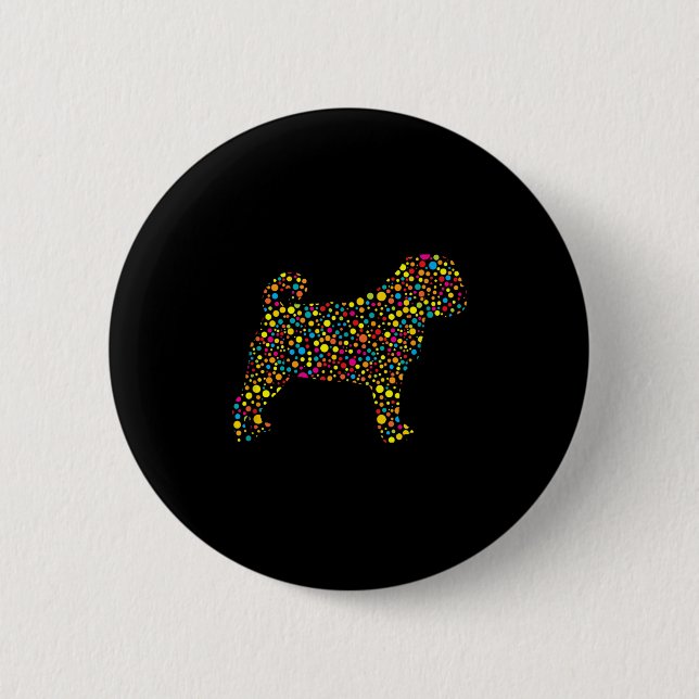 Pug Dog Lka Dot International Dot Day  Button (Vorderseite)