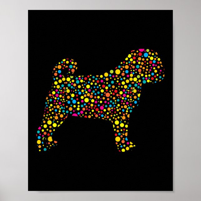 Pug Dog Lka Dot International Dot Day  Poster (Vorne)
