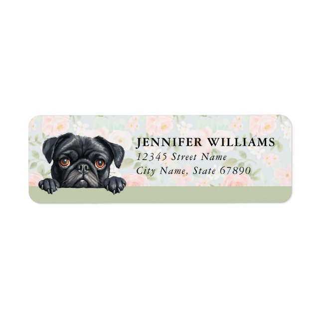 Pug Dog Return Address Labels (Vorne)