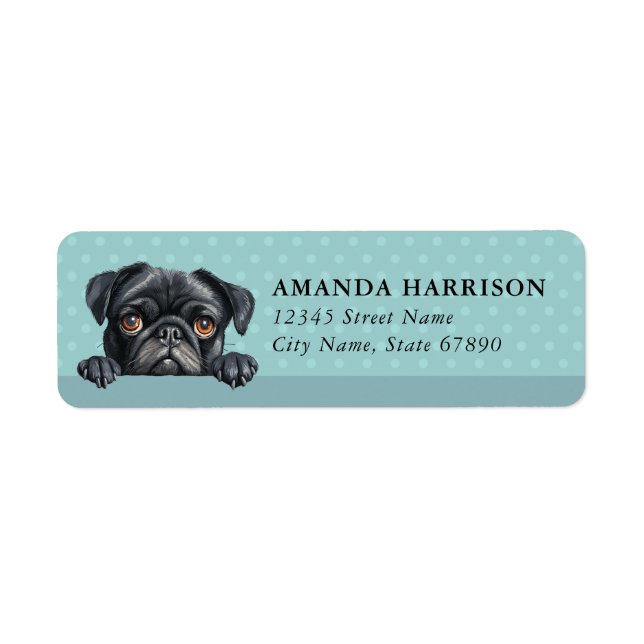 Pug Dog Return Address Labels (Vorne)
