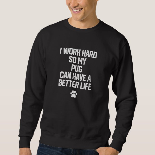 Pug Dog Sweatshirt (Vorderseite)