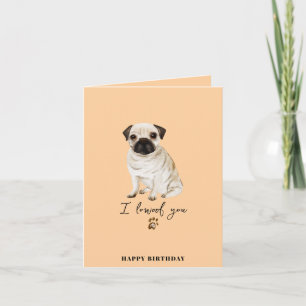 Pug Hund Mama Welpen Haustiere Geburtstag Karte