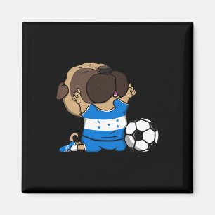 Pug-Hund T-Shirt für honduranische Fußballfans Magnet