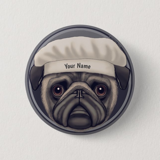 Pug-Koch Button (Vorderseite)