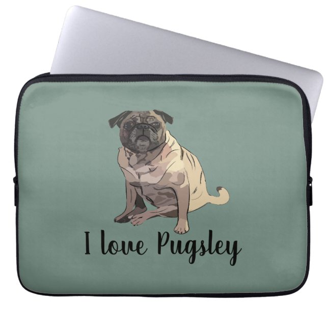 Pug Laptopschutzhülle (Vorderseite)