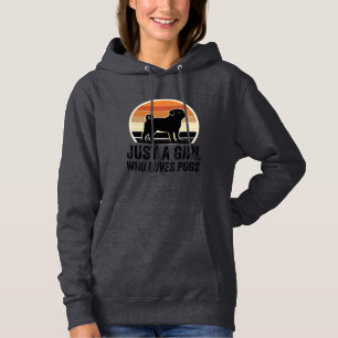 Pug Liebhaber Vintage Nur Ein Mädchen Hund Shirt D