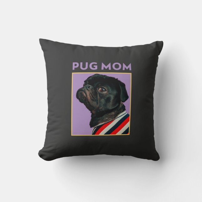 Pug-Mama  Kissen (Vorderseite)