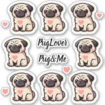 Pug&Me Set of Stickers