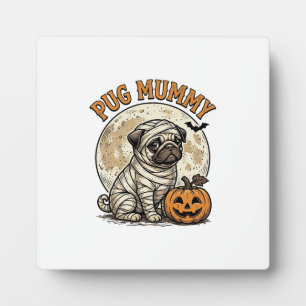 Pug-Mummy-Halloween-Vintage-Hunde-Shirt-Design_1 Fotoplatte