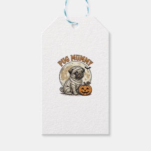 Pug-Mummy-Halloween-Vintage-Hunde-Shirt-Design_1 Geschenkanhänger