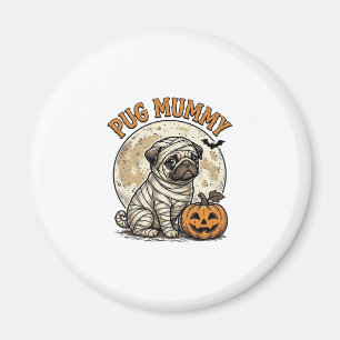 Pug-Mummy-Halloween-Vintage-Hunde-Shirt-Design_1 Magnet