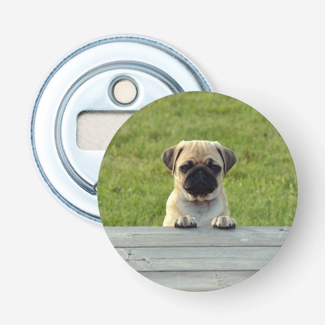 Pug Pup Flaschenöffner (Vorderseite)