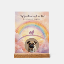 Pug Rainbow Bridge Memorial Acrylic Sign Pet Loss Acrylschild