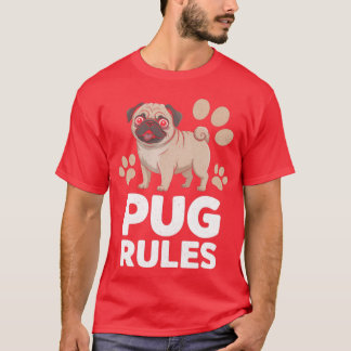 Pug Regeln Dograiner Pet Breeder Pup Besitzer Welp T-Shirt