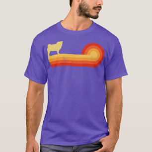 Pug Retro Vintage 60er 70er Sonnenuntergang für Mä T-Shirt