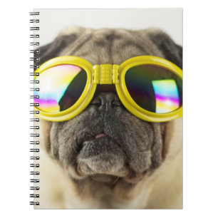 Pug with Goggles Notizblock