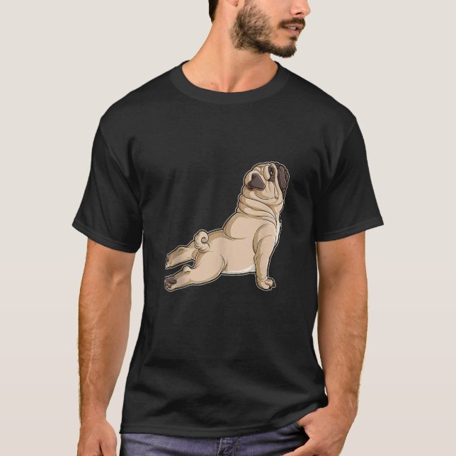 Pug Yoga Funny Men Women Namaste Spiritual Meditat T-Shirt (Vorderseite)