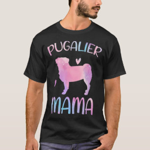 Pugalier-Mama, Wasserfarben-Hundemama, Pugalier-Hu T-Shirt