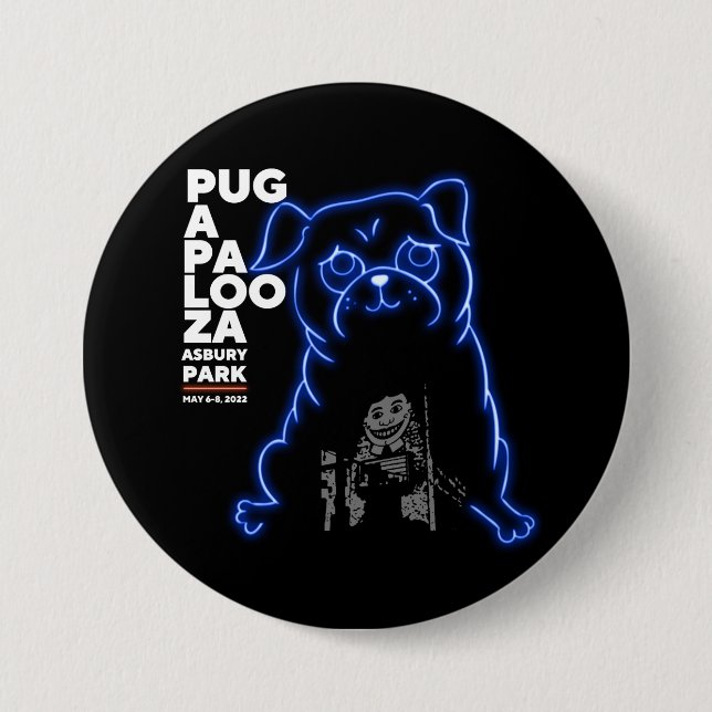 Pugapalooza Asbury Park 2022 Button (Vorderseite)