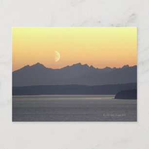 Puget Sound Moonset Postkarte