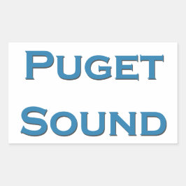 Puget Sound Rechteckiger Aufkleber