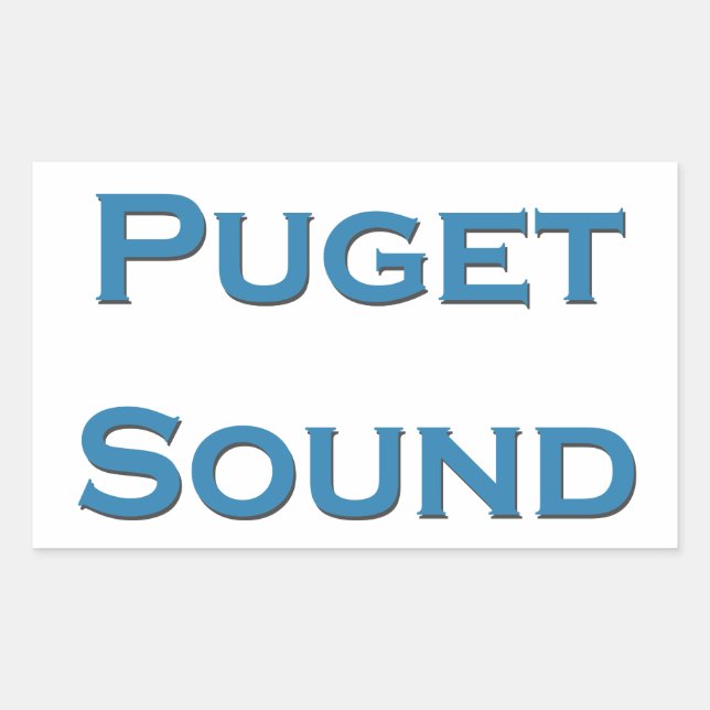 Puget Sound Rechteckiger Aufkleber (Vorderseite)