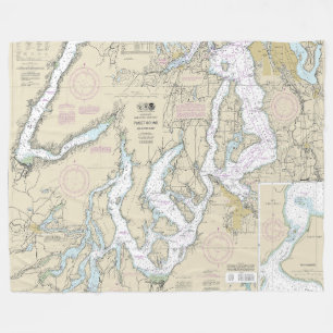Puget Sound Southern Part Nautical Chart 18448 Fleecedecke