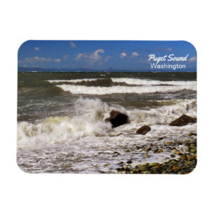 Puget Sound Washington Seascape Foto Magnet