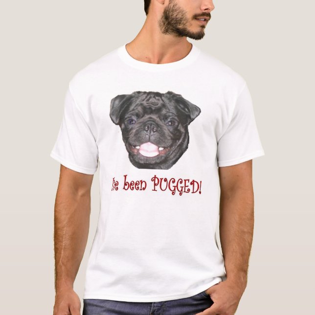 Pugged (Schwarzes) T-Shirt (Vorderseite)