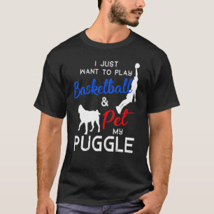 Puggle-Basketball-Hundebesitzer Weihnachten T-Shirt