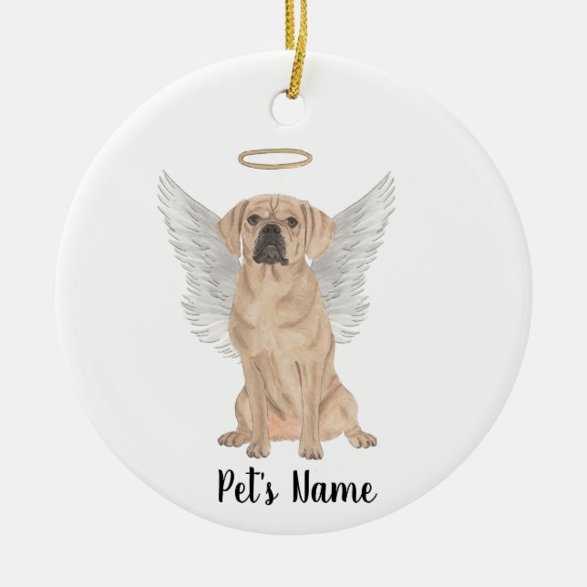Puggle Beileid Memorial Keramik Ornament (Vorne)