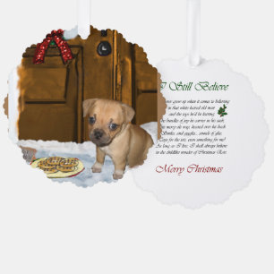 Puggle Christmas Geschenke Ornament Karte