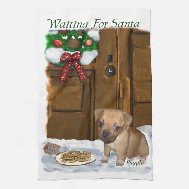 Puggle Christmas Handtuch (Vertikal)