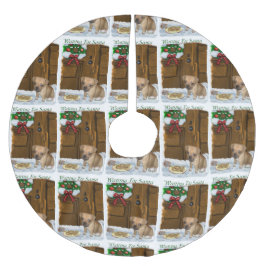 Puggle Christmas Polyester Weihnachtsbaumdecke