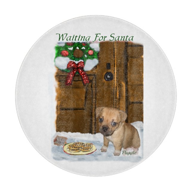 Puggle Christmas Schneidebrett (Vorderseite)