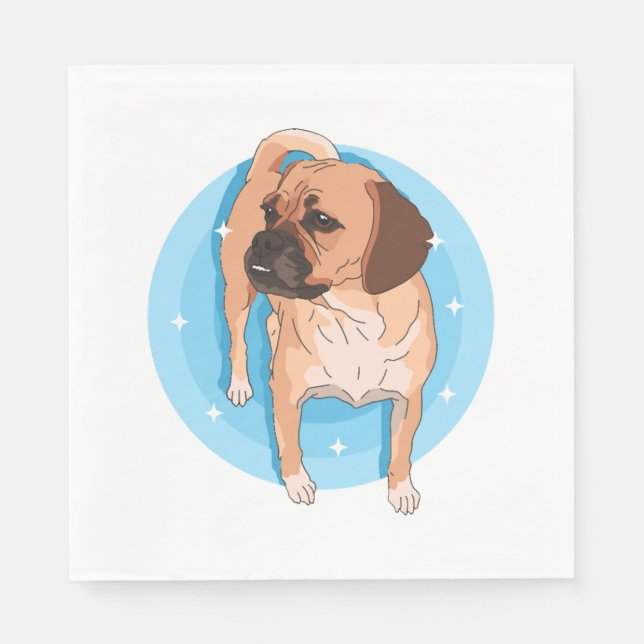 Puggle Dog Owner Puggles Lover Serviette (Vorderseite)