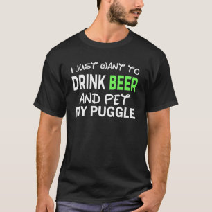 Puggle Hund Bier Tees Hundemutter 2