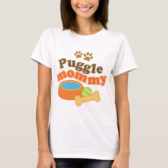 Puggle Hundezucht-Mama-Geschenk T-Shirt (Vorderseite)