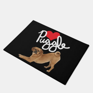 Puggle Liebe-willkommene Matte durch Minibrüder