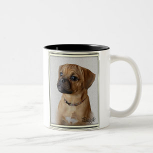Puggle Liebhaber-Geschenke Zweifarbige Tasse