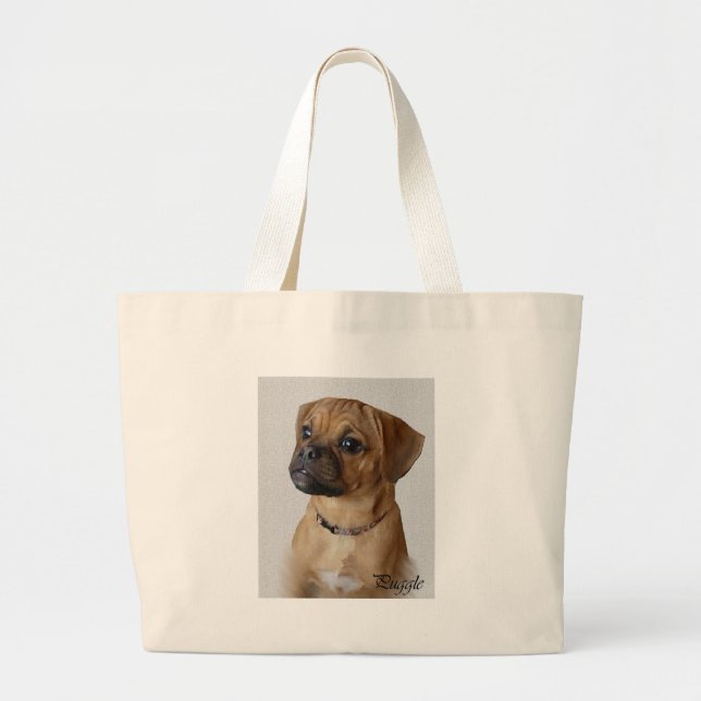 Puggle Lovers Geschenke Jumbo Stoffbeutel (Vorne)