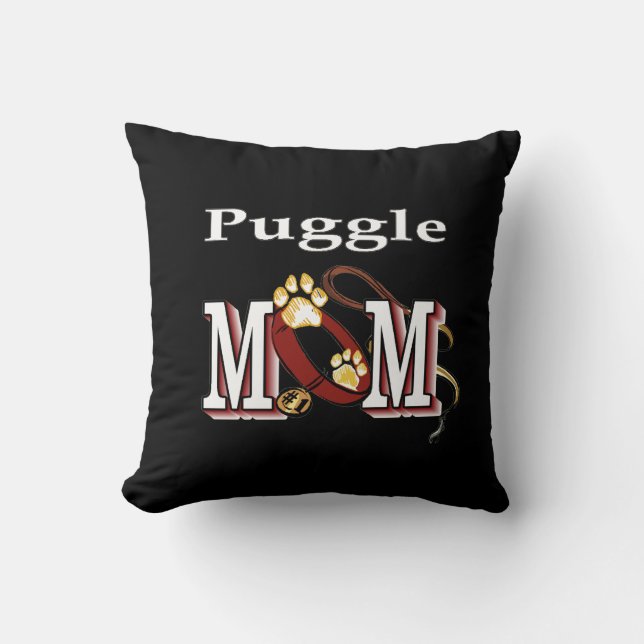 Puggle Mama Geschenke Kissen (Vorderseite)