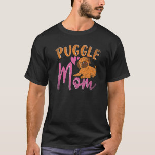 Puggle-Mama-Hund Hundebesitzer Tier Muttertag Pugg T-Shirt