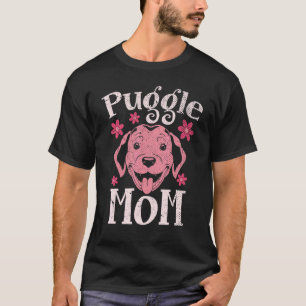 Puggle-Mama Hund Muttertag Süßes Tier Haustier Pug T-Shirt